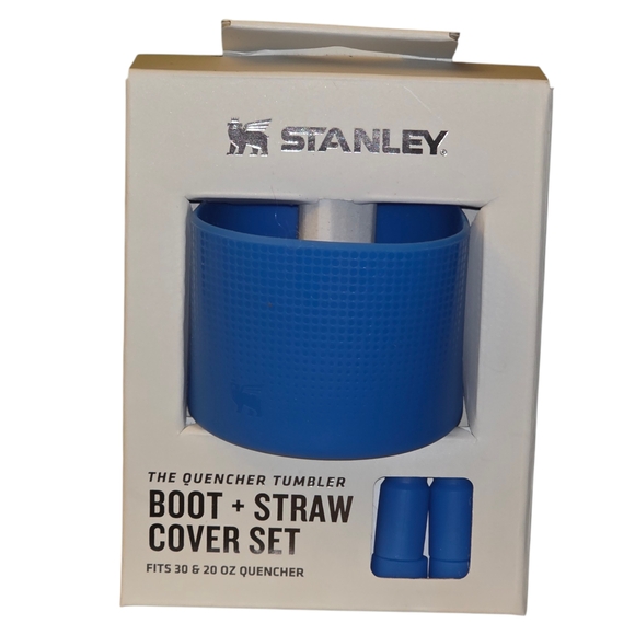 SOLD 3/$25 NEW Stanley Blue Boot and Straw Cover Set - Picture 3 of 6